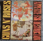 Lp Guns' N' Roses, capa simples com encarte, ano 1988, capa e disco vg+