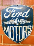 COLECIONISMO - Placa decorativa - MDF - policromado - FORD MOTORS - Med. 82x68 cm.