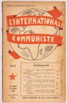 L`Internationale Communiste- Organe Bimensuel du Comite Executif de L`Internationale Communiste, Número 6-7. Bureau D`Editions, Paris, Mar-Avril 1932. 80 páginas.Possui carimbo do antigo proprietário em uma das páginas.