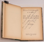 Os Grandes Pensadores. Will Durant. Tradução de Monteiro Lobato. Companhia Editora Nacional, 1939. 320 páginas. 