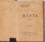 Marta Romance. Medeiros de Albuquerque. Livraria Francisco Alves, 1920. 246 páginas.