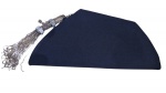 GIORGIO ARMANI - Clutch confeccionada em couro e tecido nobre no tom preto, destaque para tassel em