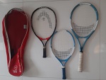 Tres raquetes de tenis  HEAD SPEED, e Artengo 700