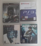 Quatro jogos PlayStation , Dishonored, , Dead Island, Dark Sector ,e Aliens Colonial Marines - Não testado.