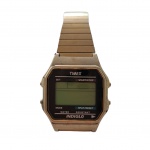 Relógio Timex masculino Vintage digital dourado, não foi testado.