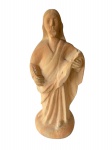 Escultório do imaginário católico em terracota representando Jesus Cristo. Alt 30, 9 x 11 cm