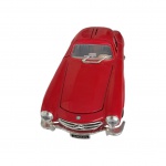 COLECIONISMO - Réplica Mercedes 300SL na cor vermelha,  articulado, Com.18, Larg. 7, Alt. 5 cm.