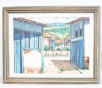 Louren Dias - Casario - o.s.t - assinado e datado de 1986 - c.i.e - med. 61x82 cm e com moldura - med. 83x104 cm - este lote não pode ser enviado pelos correios