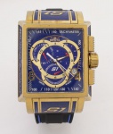 Invicta - S1 Rally - Modelo 11692 - Touring Edition - Relógio de pulso masculino com caixa em aço dourado, mostrador azul Chronograph - Day Date movimento Quartz - pulseira original em borracha azul, caixa med. 6x4,5 cm, relógio usado, mas em bom estado de conservação. Máquina sem garantia de funcionamento.