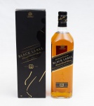 Whisky - Johnie Walker Escocês - Black Label - 12 anos - 1 litro lacrado, acondicionado em caixa original.