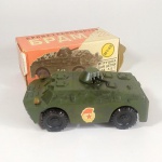 MILITARIA / AUTOMODELISMO - BLINDADO MILITAR fabricado na RÚSSIA, escala 1:43 - na caixa original (BRDM-2, Vintage toy armored 345 personnel carrier Scale military model), Metal Fundido.