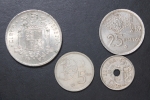 lote com 4 moedas da Espanha