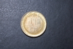 moeda de San Marino, 20 liras de 1977, serie ecologia, a pegada dos inseticidas do Homem, flor de cunho 