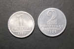 moedas do Brasil, 1 e 2 cruzeiros de 1959