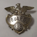 Emblema, distintivo ou badge Guard - BBB - Com a figura de uma águia. Mede 6,5cm de altura.