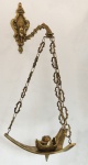 LUSTRE - Lustre em bronze com suporte de parede.