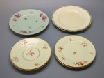 PORCELANA EUROPÉIA - Conjunto de 7 pratos / pires diversos em fina porcelana. Inglês e Alemão. Med. 18 cm e 15 cm. Bicados.