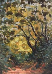 C. Ferreira - Carlos Gonçalves Ferreira ( Rio de Janeiro/RJ , 1922 - 1979 ), " Paisagem de outono ". Óleo sobre tela. Med. 45 x 32 cm(MI); 64 x 51 cm(ME). Assinado. Sujidade sobre a camada pictórica.Acervo Particular Rio de janeiro/RJ. Nota Biográfica: C. Ferreira  Carlos Gonçalves Ferreira ( Rio de Janeiro, 1922 - 1979). Participação e premiação em diversas Exposições e Salões. Medalha de Bronze no Salão da Associação dos Artistas Brasileiros em 8 de outubro de 1969, Menção Honrosa no Salão Nacional de Belas Artes em1970. Fonte : Ministério da Educação e Cultura 42 Anos de Premiações nos Salões Oficiais pág. 97. Participação em diversas Coletivas, tendo seus quadros em coleções particulares nos Estados Unidos, Suécia, Canadá, Suíça, Portugal, Rio de Janeiro e São Paulo. Professor de pintura a óleo e desenho. Convidado a ensinar na Sociedade Brasileira de Belas Artes. Nota de agradecimento: Especial agradecimento à Claudia Pinheiro Guimarães pela pesquisa e fornecimento desta fonte biográfica.
