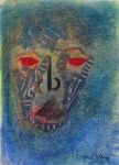 José Veras, "Blues for Jhon Jhon".  Pastel seco oleoso sobre papel, Assinado.  Med. 30 x 20 cm (ME). Pequenas faltas. Acervo Particular Mapoteca Décio Vieira.  Nota Biográfica: José Veras, estudou pintura com Rubens Gercham, Luís Áquila e Décio Vieira do grupo Frente. Participou de várias coletivas como "Novíssimos" no IBEU, Salão Carioca e uma individual em 1993 na Casa de Cultura Laura Alvim. Veras, em suas pinturas, caminha pela cena humana , escavando-a com o esmero das entranhas, confrontando a cólera do acontecimento à Paz familiar. Ele é um artista contemporâneo cujas obras destacam-se pelo uso de cores vibrantes e formas abstratas. Ele costuma explorar temas ligados à identidade, cultura e a experiência humana. Suas criações carregam uma energia expressiva, muitas vezes marcada por pinceladas dinâmicas e composições que evocam movimento e emoção. Misturando elementos tradicionais e modernos, o trabalho de Veras dialoga com diversos públicos, refletindo profundidade e uma perspectiva única sobre as realidades que aborda.