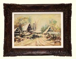 Frank Holl (Inglaterra, 1845-1888), " Sem título".  Óleo sobre tela. Assinado. Med. 38 x 54 cm (MI); 61 x 78 cm (ME). Necessita de restauro. Craquelê com perdas. Acervo Particular Niterói/RJ. Nota : Obras estrangeiras serão apregoadas na condição de atribuídas.