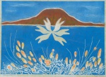Doreé Camargo Corrêa. (São Paulo SP 1938), "O Morro da Cocanha é Colorido Pelas Asas das Borboletas".  Acrilogravura Sobre Papel. Tiragem P.A(Prova do Artista). Assinado e datado 2009. Med. 32 x 43 cm (MI); 45 x 55 cm (ME). Sujidade e pontos de acidez sobre o papel. Acervo Particular Rio de Janeiro/RJ. Nota Biográfica: Doreé Camargo Corrêa (São Paulo SP 1938). Pintora e escultora. Gradua-se em pintura pela Escola Nacional de Belas Arte, no Rio de Janeiro, em 1963. Continua seus estudos tendo aulas de desenho com Abelardo Zaluar; pintura com Frank Schaeffer; gravura com José Lima; e serigrafia no Centro de Arte Contemporânea. Faz os cursos de História da Arte, com Flexa Ribeiro; Razão e Sensibilidade na Arte, com Mário Barata e Arte Brasileira Hoje, com Roberto Pontual. Recebe o Prêmio Destaque em Artes Plásticas em 1981 e 1984. (...) "Dorée especializou-se no tema do pássaro e integra ostensivamente a causa ecológica. Uma de suas últimas exposições apresentava casas de joão-de-barro e sonorização de passarada no seu habitat, enquanto os quadros representavam estilizações de pássaros nativos do Brasil, já em técnica de tinta acrílica sobre madeira. (...)" Walmir AyalaAYALA, Walmir. O Brasil por seus artistas. Rio de Janeiro: Círculo do Livro, s.d.Fonte: https://www.escritoriodearte.com/artista/doree-camargo-correa