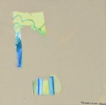 Paula Vieira - Paula Vieira Carneiro da Cunha(1947 - Rio de Janeiro/RJ),  "Janelas Poéticas II", Acrílica sobre tela,  med 50 x 50 cm (MI); 53 x 53 cm (ME). Assinado e datado 2002. Sujidade sobre a camada pictórica. Nota Biográfica :Morou em São Paulo (Sumaré) na casa paterna até 1968, vindo morar no Rio de Janeiro. Depois de 1970, Cursos no M.A.M. e formação E.A.V. do Parque Laje.Formação com Aluísio Carvão, Ivan Serpa, Lygia Pape e Hélio Eichbauer. Obteve bolsa de pesquisa em mitologia do I.M.A.C na gestão de Gerardo Melo Mourão.Realizando viagens a Grécia e ao Egito.Exposições coletivas: 1979 - Parque Laje1986 - I.B.E.U.1999 - Galeria ParísIndividual:2011 - Casa Benet Domingo Edições de sua autoria:"Ser Morar Habitar""Nasce um Deus de Nova Face""A Farra do Boi"Coordenação Doutora Nise da SilveiraSOBRE A ARTISTA POR LYGIA PAPE....."O TRABALHO de Paula Vieira Carneiro da Cunha se dá porelipses: das propostas com o corpo ela salta para o papeldesenho e retorna pela via do vídeo ou ainda pelos textosem que decifra as aventuras míticas, os arquétipos queemergem na obra de Mondriaan e Paul Klee.Como imenso labirinto, as idas e vindas vãodesvendando o rumo do trabalho e dando-lhe um logos,uma identidade.Em suas Performances o espaço circunscrito da salatransforma-se simbolicamente em imensa mandala, périplode muitas ou várias linguagens que situam e localizamsurpreendentes visões de mitos-gerais expressos nosdesenhos, slides ou no som que suga nossos ouvidos dosilêncio.Fulgaram-se pequenas percepções íntimas noexpectador ou não seria Paula uma autora em busca doscentros-de-cada-um: centrar-se, encontra-se.Através do ESPAÇO.Tanto no vídeo como no desenho: o grande silênciobranco,um vazio longe de qualquer forma, espaço soltoque envolve as figuras, dá-lhes vida, pontua o gesto,organiza os intervalos entre seres e entre linguagens.Mas um espaço nunca neutro: pulsante.Lygia Pape.."