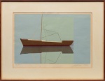 Carlos Scliar (Santa Maria, RS, 1920 - Rio de Janeiro, RJ, 2001),"Marinha". serigrafia sobre papel. tiragem 34/100. Assinado . Datado 1970/ 80?. Med 41 x 58 cm (MI); 60 x 77 cm(ME). Sujidade e pontos de acidez sobre o papel. Aparente fissura no papel na parte inferior da embarcação visível na foto extra. Acervo Particular Rio de Janeiro/RJ. Nota Biográfica: Nota Biográfica: Pintor, gravador, desenhista, ilustrador, cenógrafo, roteirista e designer gráfico. Destaca-se por ser um dos pioneiros da arte moderna no Brasil. Pintou quadros, mas também fez murais e até ilustrou vários bilhetes da Loteria Federal, premiados com sua arte. Entre março de 1959 e julho de 1960, Scliar dirige o departamento de arte da revista Senhor, publicada no Rio de Janeiro, ao lado do pintor, desenhista e gravador Glauco Rodrigues (1929-2004), que assume a diretoria artística da revista a partir de agosto de 1960. Na revista, Scliar é responsável pela idealização de um projeto gráfico inovador, cujas soluções visuais conciliam a singularidade das matérias à identidade da revista, e representam um marco no processo de modernização do design gráfico em curso no país. Sempre à procura de novas formas de produzir, cria obras inicialmente de arte figurativas, passa a testar outros estilos e experimenta diversos tipos de suporte, destacando-se na gravura e na ilustração em papel. Carlos Scliar deixa um legado fundamental para a arte moderna no Brasil. Fonte: https://enciclopedia.itaucultural.org.br/pessoa9898/carlos-scliar.