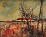 Marius Girard (França, circa 1927-2004),  "Sem título". Óleo sobre tela. Assinado. Med. 22 x 27 cm (MI); 32,5 x 37 cm (ME). Sujidade sobre a camada pictórica. Acervo Particular - Rio de Janeiro /RJ. Nota Biográfica: Marius Girard foi um pintor francês conhecido por suas representações impressionistas de cenas parisienses. Nascido em Reims, França, Girard estudou em várias academias de arte após completar sua educação formal aos 19 anos. Ele residia na Rue Saint Rustique, em Paris, e era frequentemente visto vendendo suas obras nas ruas de Montmartre, um bairro famoso por sua atmosfera artística.Girard é amplamente reconhecido por suas aquarelas e óleos que capturam a essência de Paris, especialmente pontos icônicos como o Moulin Rouge, a Torre Eiffel e a Catedral de Notre-Dame. Sua técnica distintiva envolvia o uso de um palito mergulhado em tinta para esboçar linhas básicas, seguido pela aplicação de aquarela com pincéis, resultando em efeitos lineares marcantes.Além de suas pinturas originais, muitas de suas obras foram reproduzidas em litografias, cartões postais e impressões, tornando-o um dos artistas mais reproduzidos de sua época. Em 1972, ele completou 135 aquarelas para o Hotel Hilton em Paris, demonstrando a demanda por seu trabalho em estabelecimentos prestigiados.No mercado de arte, as obras de Girard foram leiloadas em diversas ocasiões, com registros de pelo menos 45 leilões. Embora suas pinturas originais possam alcançar valores significativos, suas reproduções são acessíveis, refletindo sua popularidade e ampla distribuição.Em resumo, Marius Girard deixou um legado duradouro como um artista que capturou a beleza e a vida de Paris através de suas pinturas impressionistas, tornando suas obras apreciadas tanto por colecionadores quanto pelo público em geral. Fonte: IA.
