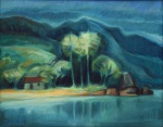 Frank Schaeffer CavMM (Belo Horizonte, 1917 - Rio de Janeiro, 2008), "Sem Título". Óleo sobre Eucatex. Assinado. Datado - 1984.  Med. 33 x 41 cm (MI); 54 x 62 cm (ME). Sujidade sobre a camada pictórica. Acervo Particular - Rio de Janeiro /RJ. Nota Biográfica: Frank Schaeffer foi um renomado pintor, desenhista, gravurista, ilustrador e professor brasileiro.Schaeffer iniciou sua formação artística em Belo Horizonte, estudando pintura com Guignard e escultura com Franz Weissmann. Posteriormente, graduou-se em Engenharia Civil pela Escola Nacional de Engenharia no Rio de Janeiro. Paralelamente à sua carreira artística, atuou como professor de Desenho Técnico no Instituto Militar de Engenharia (IME) de 1945 a 2001.Sua produção artística é marcada por uma abordagem expressionista, com forte inspiração na natureza. Schaeffer explorou diversas técnicas, incluindo pintura, desenho e gravura, destacando-se por suas representações de paisagens e cenas do cotidiano brasileiro.Ao longo de sua carreira, participou de diversas exposições e recebeu prêmios significativos, consolidando-se como uma figura importante no cenário artístico brasileiro. Sua obra continua sendo apreciada e estudada, mantendo viva sua contribuição para as artes plásticas no Brasil.