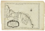 Cartografia - Carte de la Guyane pour servir à L'Histoire Générale des Voyages, tirée de la Carte de L'Amerique de M.Danville. Paris 1757. Med 24,2 x 32,7 cm. Marcas do tempo. Acidez e perdas nas bordas. Presença do carimbo de catalogação da mapoteca do colecionador no verso do mapa.  Coleção particular Luiz Antônio Borges - Brasília/ DF.                               Referências: https://www.abebooks.fr/Carte-Guyane-servir-lHistoire-Generale-Voyages/30624705408/bd ; https://www.abebooks.fr/Carte-Guyane-servir-lHistoire-Generale-Voyages/30624712215/bd