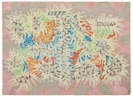 Farnese de Andrade Neto (Araguari/MG, 1926 - Rio de Janeiro/RJ, 1996), " Erótico", Técnica mista sobre papel (lápis, nanquim e ecoline). Fase "Obsessão - Exercícios Noturnos". Assinado, datado - 1985. Med. 56 x 76 cm. Marcas do tempo. Acervo Particular Rio de Janeiro/RJ.  Proveniente do acervo particular da família do artista. Nota Biográfica: Farnese de Andrade Neto (Araguari, Minas Gerais, 1926 - Rio de Janeiro, Rio de Janeiro, 1996). Pintor, escultor, desenhista, gravador, ilustrador. Muda-se, em 1942, para Belo Horizonte onde, entre 1945 e 1948, estuda desenho com Guignard (1896-1962), na Escola do Parque. Em 1948 muda-se para o Rio de Janeiro para tratar uma tuberculose pulmonar. Entre 1950 e 1960, trabalha como ilustrador para o Suplemento Literário do Diário de Notícias, Correio da Manhã, o Jornal de Letras, e para as revistas Rio Magazine, Sombra, O Cruzeiro, Revista Branca e Manchete. Em 1959, começa a frequentar o Ateliê de Gravura do Museu de Arte Moderna do Rio de Janeiro (MAM/RJ), onde se aperfeiçoa em gravura em metal com orientações de Johnny Friedlaender (1912-1992). Convive com vários artistas que frequentam o Ateliê, entre eles Rossini Perez (1932), com quem desenvolve trabalhos de 1959 a 1961. Em 1964, começa a criar obras com materiais descartados, coletados nas praias e nos aterros. Posteriormente utiliza armários, oratórios, gamelas, ex-votos, adquiridos em antiquários e depósitos de materiais usados. Fotografias antigas também estão presentes em sua obra. Desde 1967, utiliza resina de poliéster, envolvendo materiais perecíveis. No Salão Nacional de Arte Moderna de 1970, recebe o prêmio de viagem ao exterior. Parte para a Espanha, instala um estúdio em Barcelona e lá permanece até 1975. Fonte: https://enciclopedia.itaucultural.org.br/pessoas/2584-farnese-de-andrade