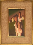 Rodolfo Arldt -  "Sem Tíltulo". Óleo sobre tela. Assinado. Datado 1972. Med. 24 x 14 cm (MI); 38 x 28 cm (ME). Sujidade sobre a camada pictórica. Acervo Particular Búzios/RJ.