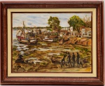 VIRGÍLIO DIAS - ( Rio de Janeiro, 1956) .  "Praia da Coroinha" Praia de Guararatiba, O.S.T. Assinado e datado 94 C.I.E. MI: 46,5 cm X 61,0 cm.   ME : 65,0 cm X 80,0 cm.                                                                            BIOGRAFIA: Virgílio Dias Filho nasceu em 1956 no Rio de Janeiro. Em 1974, após um acidente, que o deixou sem o braço direito, a vida o impôs uma nova realidade. Ele, que era destro, teve que aprender a usar o braço esquerdo, foi justamente aí que ele descobriu a pintura.