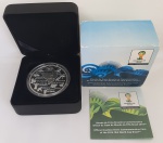 Moeda do Brasil - 5 reais - 2014 - P752 - Cidades Sede da Copa do Mundo - Prata - No estojo com certificado  Proof  P752