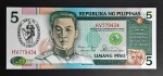 Filipinas 1990 5 PIsos Edição comemorativa Movimento Mulheres pelo Desenvolvimento P#178b FE