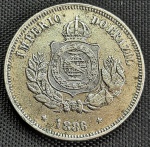 Moeda do Brasil - 50 réis - 1886 - V025