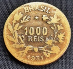 Moeda do Brasil - 1000 Réis - 1931 - V134 - Bronze-alumínio