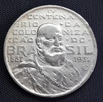 Moeda do Brasil - 1932 - 2000 Réis - 400º Aniversário da Colonização - Prata - P719