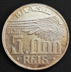 Moeda do Brasil - 5000 Réis  1936  Prata  Santos Dumont  P721