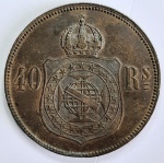 Moeda do Brasil - 40 réis - 1879 - Império - Bronze - B796