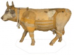 Cow Parade Belém - Vaca Estradeira - Autoria: Emanuel Franco - Fibra de vidro com pintura, medindo: 154 x 234 x 80 cm aproximadamente. Base de fibra de vidro, medindo: 30 x 234 x 100 cm. Peso total com a base: 60 kg - Uso interno. Patrocinador: Extrafarma