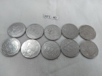 Lote de 10 moedas de 5000 cruzeiros datadas de 1992.