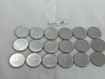 Lote de 18 moedas de 50 centavos de cruzados, década de 80.