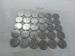 Lote de 30 moedas de 10 cruzeiros novo, década de 90.