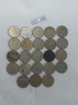 Lote de 23 moedas de 10 centavos cruzeiros novos, década de 70.