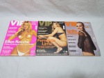 Lote de 3 revistas adultas antigas VIP, sendo a edição da Ellen Rocche, Fernanda Lima e Carolina Dieckmann.