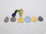 Lote de 6 medalhas diversas para colecionador. Medindo a maior 4cm de diâmetro.