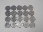 Brasil - 10 Moedas de 10 cruzeiros, década de 80, período Cruzeiro (1942-1986).