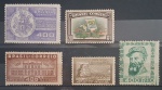 ANO COMPLETO DE SELOS COMEMORATIVOS - 1938 - COM 5 SELOS NOVOS SEM CARIMBO