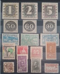 ANO COMPLETO DE SELOS COMEMORATIVOS - 1943 - COM 17 SELOS NOVOS SEM CARIMBO INCLUINDO OS AÉREOS